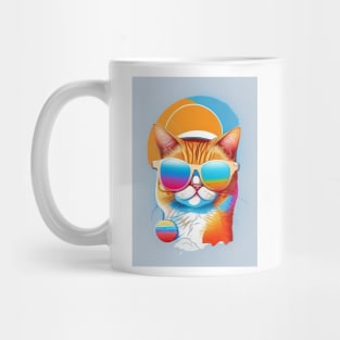 cool summer cat Mug